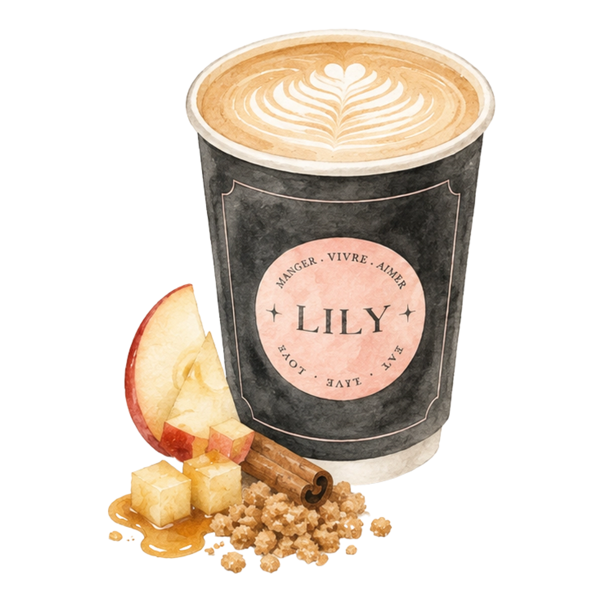 Apple crumble latte